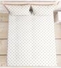 Brown Abstract 210 TC CVC Super King Bedsheet with 2 Pillow Covers