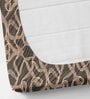 Brown Abstract 220 TC Cotton Blend Fitted Single Sized Bedsheet With 1 Pillow Cover