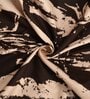 Brown Abstract 220 TC Microfiber King Size Fitted Bedsheet With 2 Pillow Covers