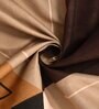 Brown Geometric 220 TC Microfiber King Size Fitted Bedsheet With 2 Pillow Covers