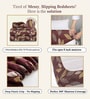Brown Abstract 260 Tc Polycotton Double Fitted Bedsheet With 2 Pillow Covers