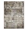 Brown Abstract 3x5 Feet Machine Made Carpet