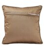 Brown Polyester Textured 16x16 inches Cushion Cover (5Pc)