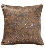 Brown Polyester Textured 16x16 inches Cushion Cover (5Pc)