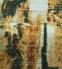 Brown Abstract Polyester 3 ft x 5 ft Machine Made Carpet