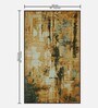 Brown Abstract Polyester 3 ft x 5 ft Machine Made Carpet