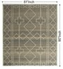 Brown Abstract Polyester 5 x 8 Feet Hand Woven Carpet