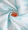 Blue Floral Polyester 5ft Semisheer Eyelet (Set Of 2)