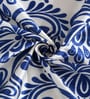 Blue Abstract Polyester 5ft Semisheer Eyelet (Set Of 2)
