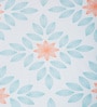 Blue Floral Polyester 5ft Semisheer Eyelet (Set Of 2)