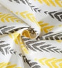 Yellow Abstract Polyester 5ft Semisheer Eyelet (Set Of 2)
