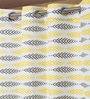 Yellow Abstract Polyester 5ft Semisheer Eyelet (Set Of 2)