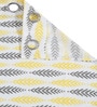 Yellow Abstract Polyester 5ft Semisheer Eyelet (Set Of 2)