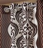 Brown Traditonal Polyester 5ft Semisheer Eyelet (Set Of 2)
