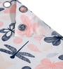 Pink Abstract Polyester 5ft Semisheer Eyelet (Set Of 2)