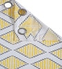 Yellow Geometric Polyester 5ft Semisheer Eyelet (Set Of 2)