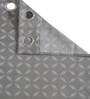 Grey Abstract Polyester 5ft Semisheer Eyelet (Set Of 2)
