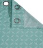 Green Geometric Polyester 5ft Semisheer Eyelet (Set Of 2)