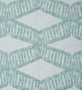 Green Geometric Polyester 5ft Semisheer Eyelet (Set Of 2)