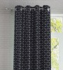 Black Polyster Semsheer Curtain (Set of 2)
