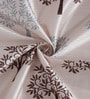 Brown Floral Polyester 7ft Semisheer Eyelet (Set Of 2)