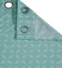 Green Geometric Polyester 7ft Semisheer Eyelet (Set Of 2)