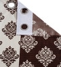 Brown Traditonal Polyester 7ft Semisheer Eyelet (Set Of 2)