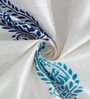 Blue Abstract Polyester 7ft Semisheer Eyelet (Set Of 2)