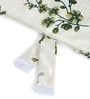 Green Floral Polyester 7ft Semisheer Eyelet (Set Of 2)