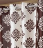 Brown Traditonal Polyester 7ft Semisheer Eyelet (Set Of 2)