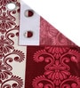 Pink Abstract Polyester 7ft Semisheer Eyelet (Set Of 2)