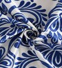 Blue Abstract Polyester 9ft Semisheer Eyelet (Set Of 2)