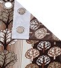 Brown Abstract Polyester 9ft Semisheer Eyelet (Set Of 2)