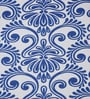 Blue Abstract Polyester 9ft Semisheer Eyelet (Set Of 2)