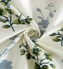 Green Floral Polyester 9ft Semisheer Eyelet (Set Of 2)