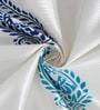 Blue Abstract Polyester 9ft Semisheer Eyelet (Set Of 2)
