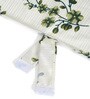 Green Floral Polyester 9ft Semisheer Eyelet (Set Of 2)