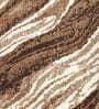 Brown Abstract Polyester AntiSkid Bathmat
