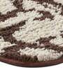 Brown Traditional Polyester 28x20 Inches AntiSkid Bath Mat