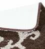 Brown Traditional Polyester 28x20 Inches AntiSkid Bath Mat