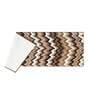 Brown Zig Zag Polyester AntiSkid Bathmat