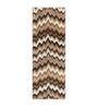 Brown Zig Zag Polyester AntiSkid Bathmat