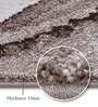 Brown Abstract Polypropylene 11 ft x 8 ft Machine Made Carpet
