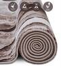 Brown Abstract Polypropylene 11 ft x 8 ft Machine Made Carpet