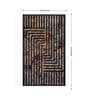 Brown Geometric Polypropylene 4 Ft X 6 Ft Machine Made Carpet