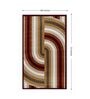 Brown Abstract Polypropylene 4 ft X 6 ft Machine Made Carpet