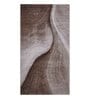 Brown Abstract Polypropylene 5 ft x 2.5 ft Machine Made Runner