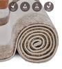 Brown Abstract Polypropylene 5 ft x 2 ft Machine Made Runner