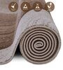 Brown Abstract Polypropylene 5 ft x 2 ft Machine Made Runner