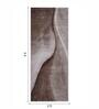 Brown Abstract Polypropylene 5 ft x 2 ft Machine Made Runner